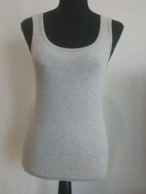 Lot of 5 No Boundaries Light Gray, Blue, Green, 2 Black Ribbed Tank Tops